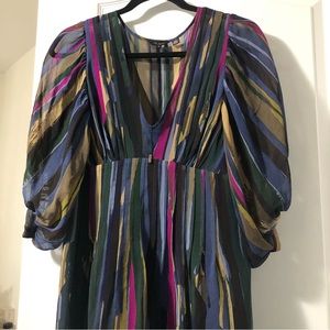 ted baker balloon sleeve silk dress
